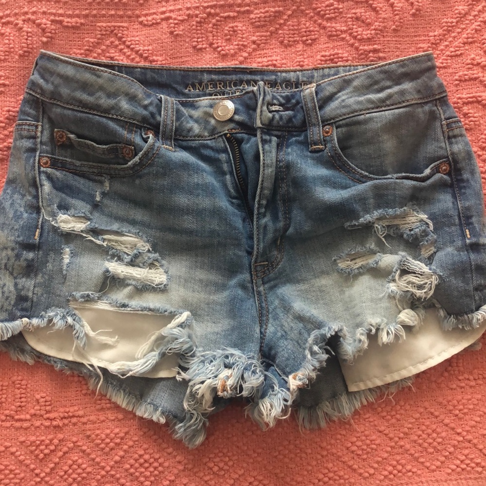 American eagle high rise festival denim short